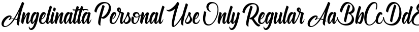 Angelinatta Personal Use Only Regular font