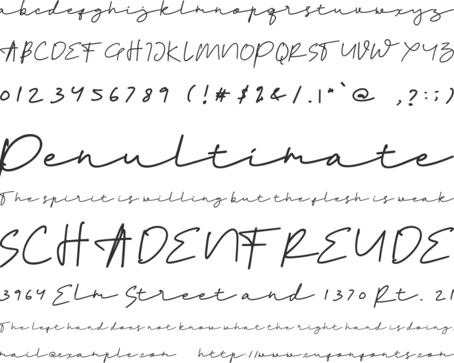 Peacelove font preview