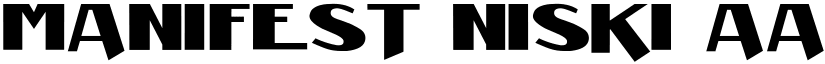 Manifest Niski font