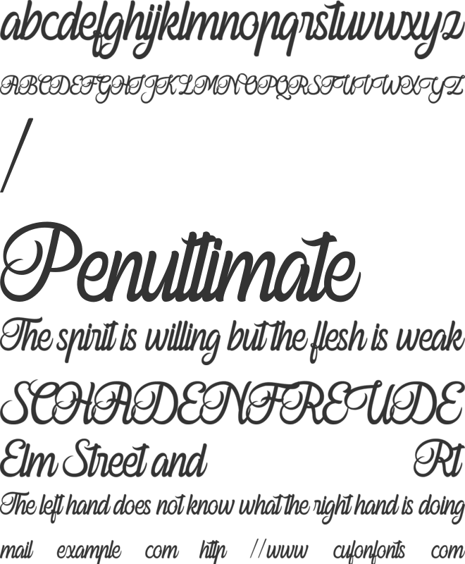 Ferishley Sunshine font preview