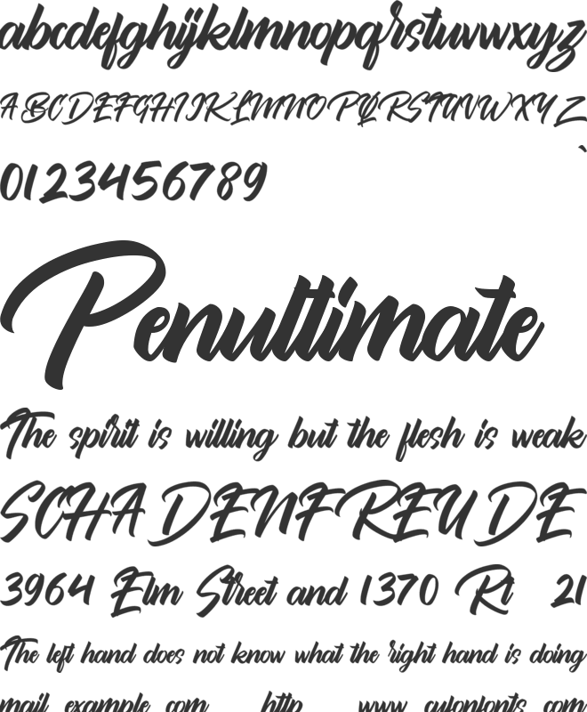 Bythemis Quertas Personal Use 1 font preview