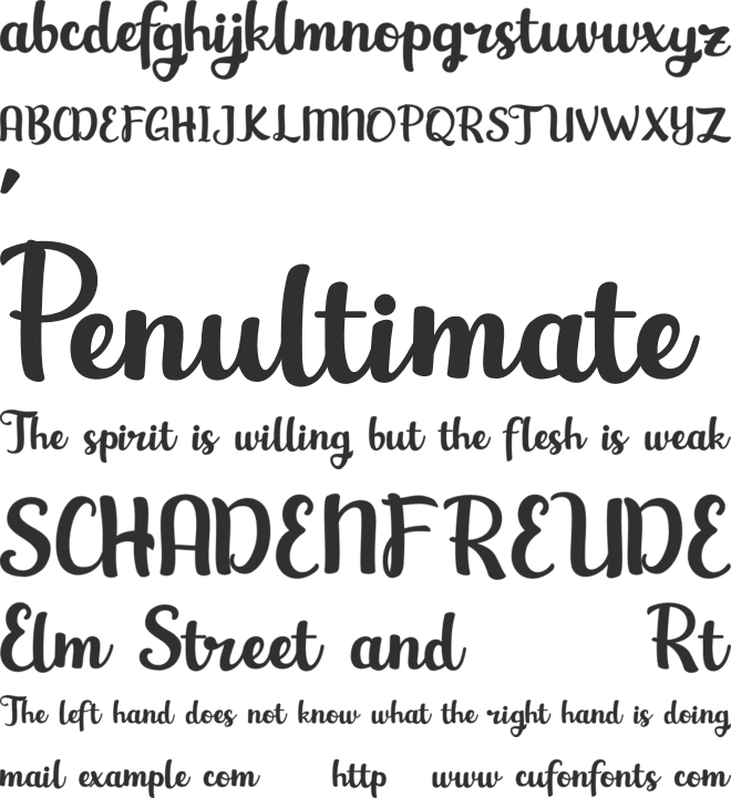 Hansley font preview