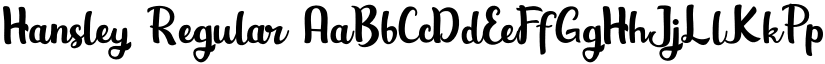 Hansley font download
