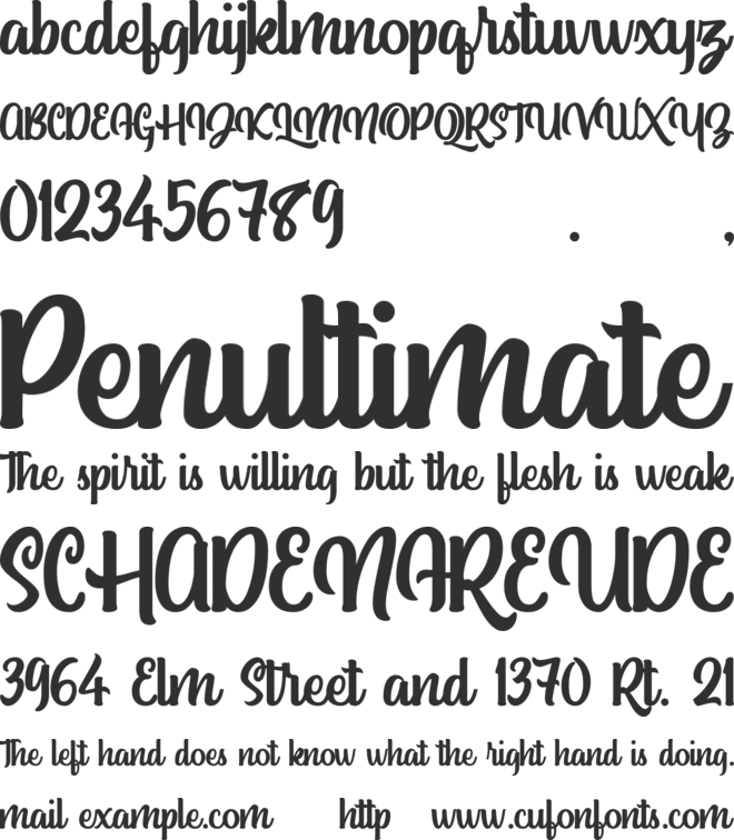Standley font preview