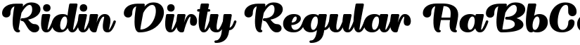 Ridin Dirty Regular font
