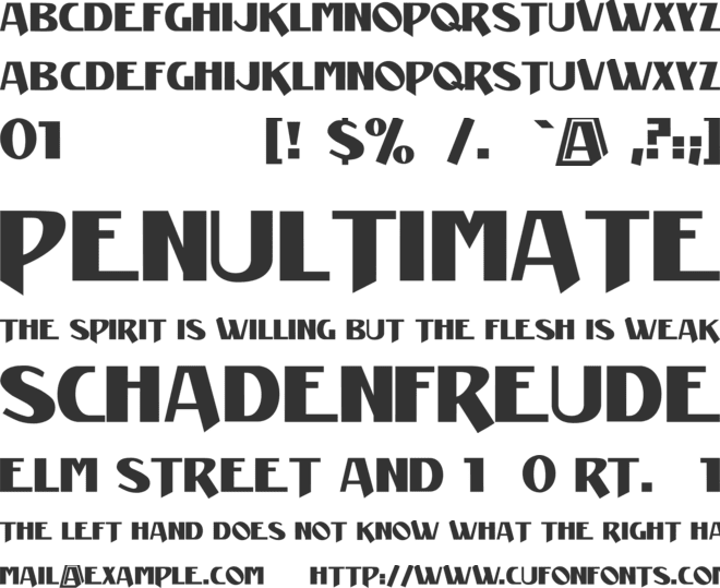 Manifest font preview