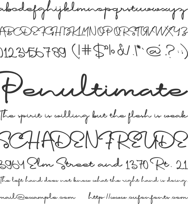 Bosrake font preview