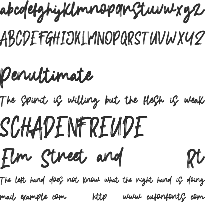 Smoothies Bucket font preview