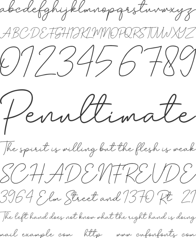 Andalusia font preview