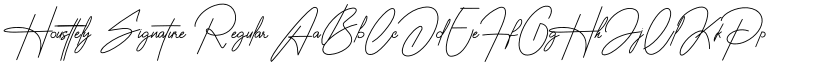 Housttely Signature font download