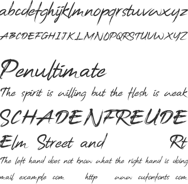 UrgentBrush font preview