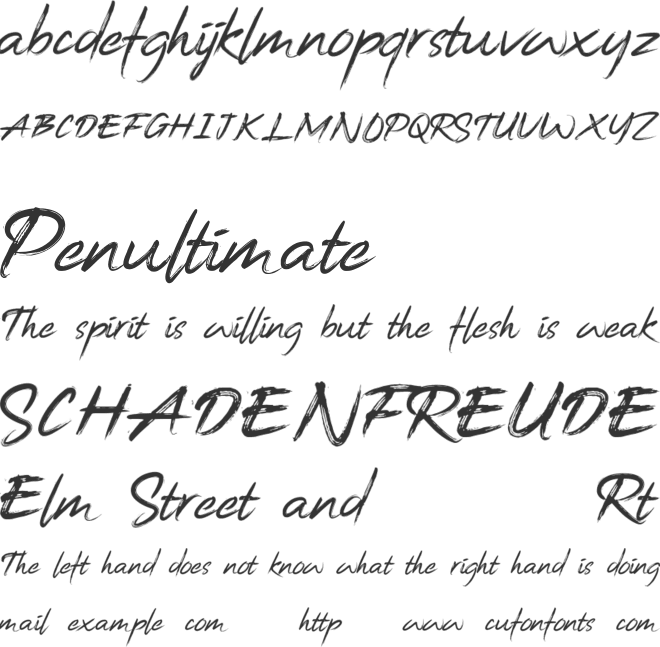 UrgentBrush font preview