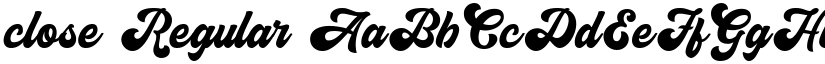close Regular font