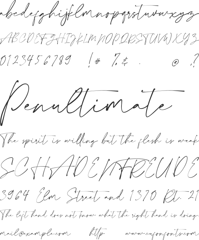 CollectionFree font preview