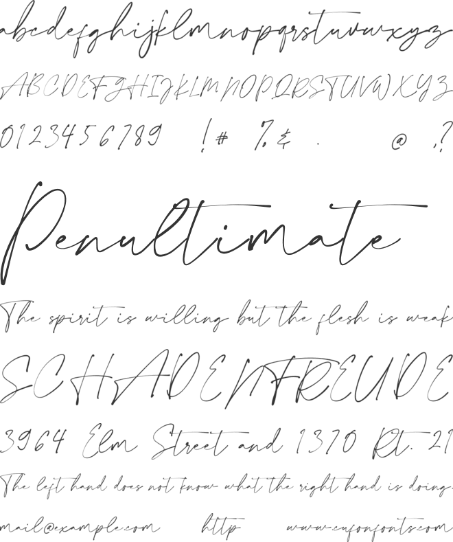 CollectionFree font preview