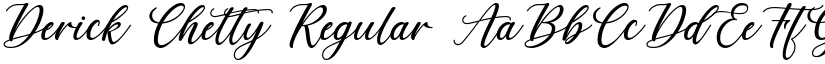 Derick Chetty Regular font