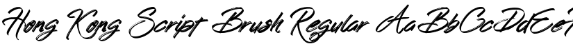 Hong Kong Script Brush Regular font