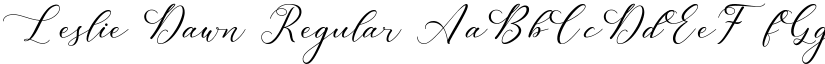 Leslie Dawn Regular font