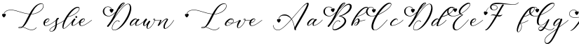 Leslie Dawn Love font