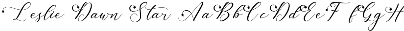 Leslie Dawn Star font
