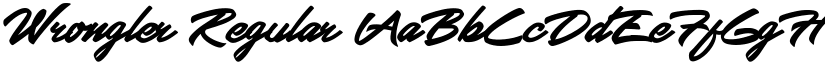 Wrongler Regular font