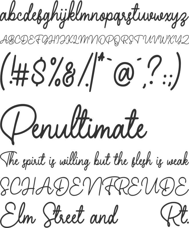 Hearthline font preview