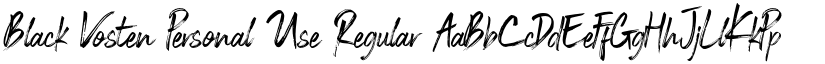 Black Vosten Personal Use Regular font