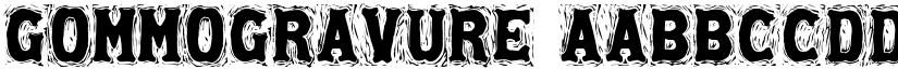 Gommogravure font