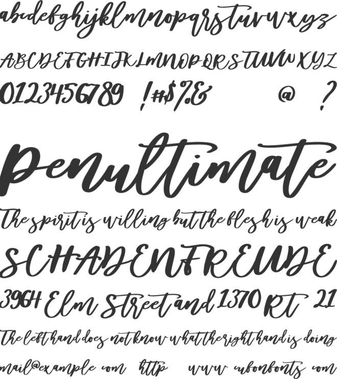 Diveil ScriptFree font preview