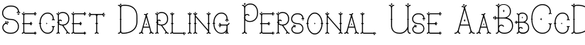 Secret Darling Personal Use font