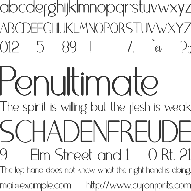 Bangunan font preview