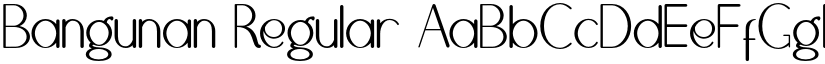 Bangunan Regular font