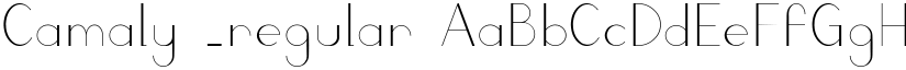 Camaly _regular font
