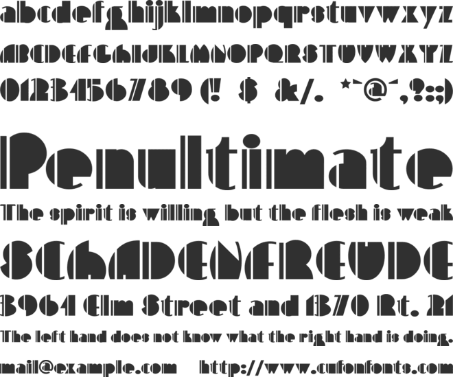 High Five font preview