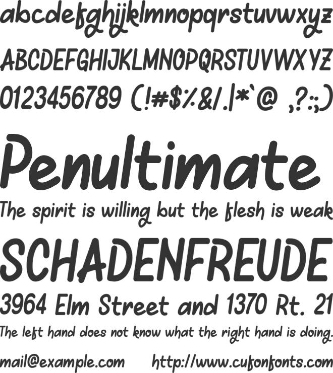 Mellows font preview