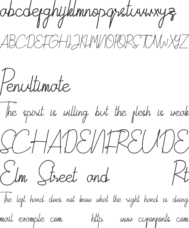 Tambora font preview