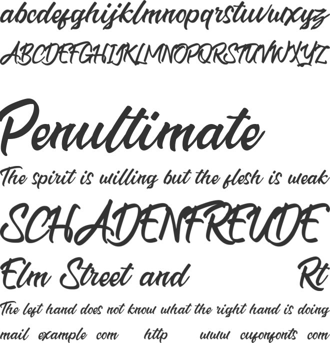 Erisblue font preview