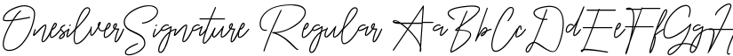 OnesilverSignature font download