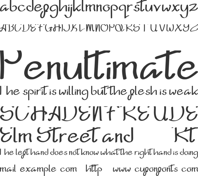 Khillua Zoldyck font preview
