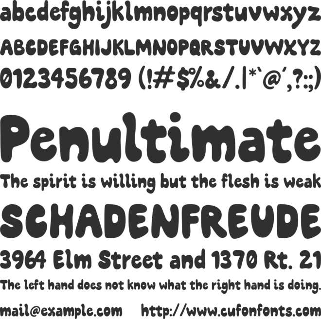 Cashewcream font preview