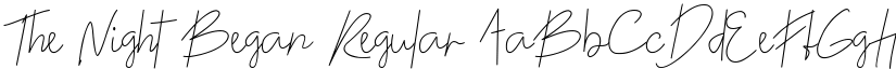 The Night Began Regular font