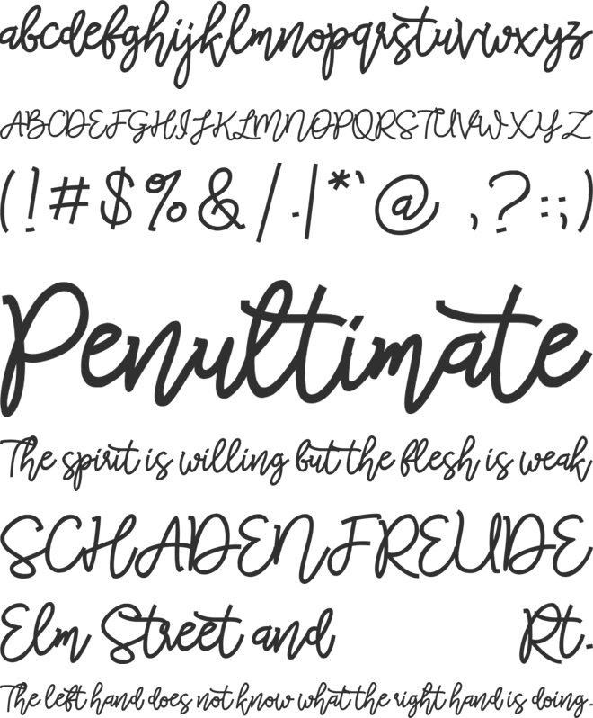 RED Peppers font preview