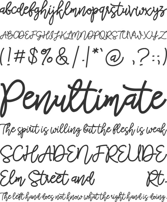 RED Peppers font preview