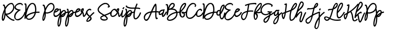 RED Peppers Script font