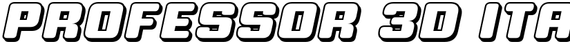 Professor 3D Italic font