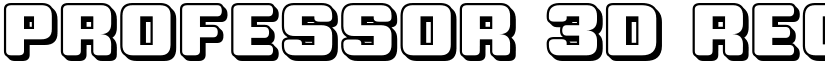 Professor 3D Regular font