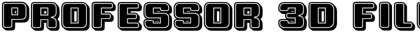 Professor 3D Filled Regular font