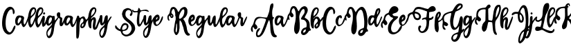 Calligraphy Stye Regular font