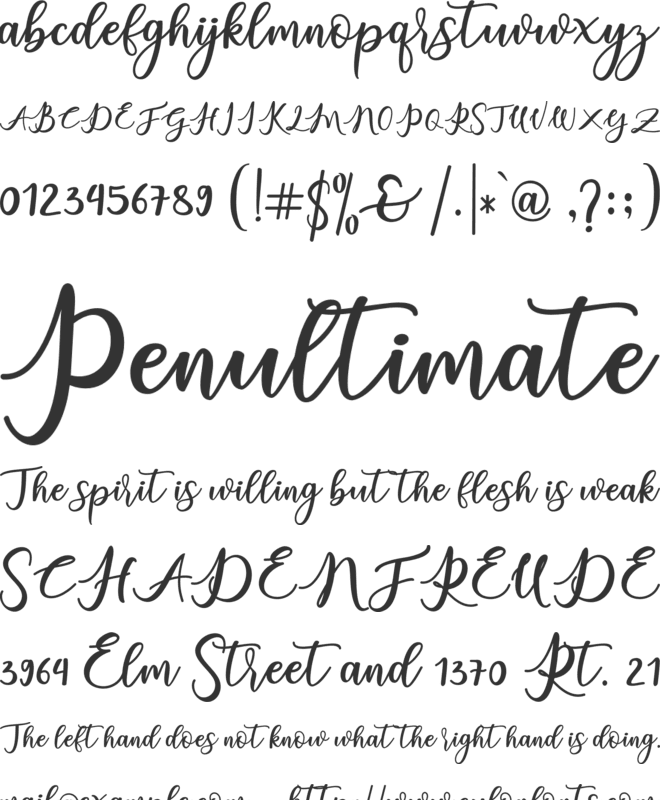 charlinda font preview