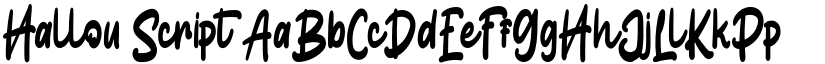 Hallou Script font